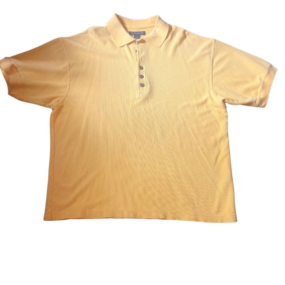 Structure Men's Short Sleeve Yellow Polo